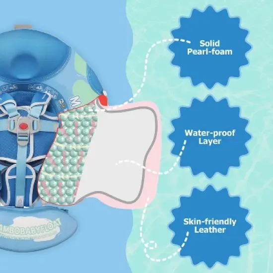 Mambobaby Sunny Navigator Baby Pool Float with Canopy image {3}