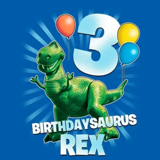 Toddler's Toy Story Birthdaysaurus Rex 3 T-Shirt image {1}