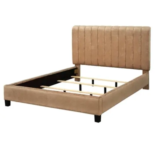 Queen Teagan Channel Upholstered Bed - Lifestorey image {7}
