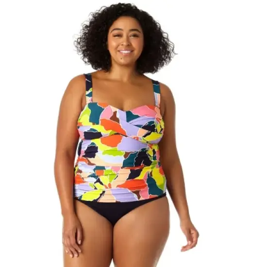 Anne Cole Plus - Women's Twist Front Bandeaukini Swim Top image {5}