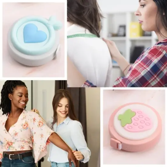 Unique Bargains Soft Dual Sided Heart Design Tape Rulers and Measuring Tools 60 Inch/1.5m image {4}