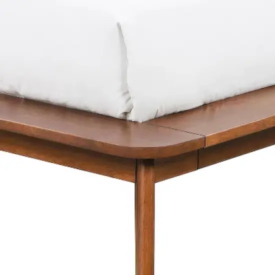 HOMES: Inside + Out 3pc Queen Riverstone Mid-Century Boucle Platform Bedroom Set with 2 Nightstands Walnut image {12}
