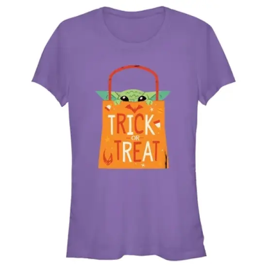 Junior's Star Wars The Mandalorian Halloween Grogu Trick or Treat Bag T-Shirt image {3}