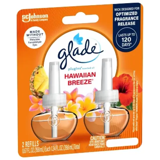 Glade PlugIns Scented Oil Air Freshener Refills - Hawaiian Breeze - 1.34oz/2pk image {15}