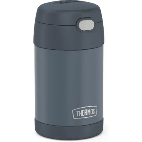THERMOS FUNTAINER 16 Ounce Stainless Steel Vacuum Insulated Food Jar with Folding Spoon, Slate Stone image {3}