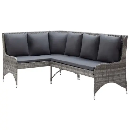vidaXL Garden Sofa Set of 2 Grey image {1}