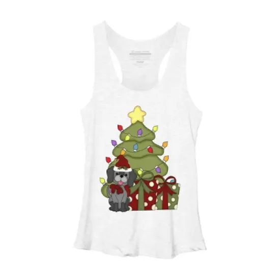 Women's Design By Humans Christmas Doggie By realdealclipart Racerback Tank Top image {5}