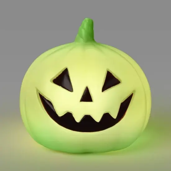 8" Lit Pumpkin Blow Mold Halloween Decorative Prop - Hyde and EEK! Boutique&trade; image {3}