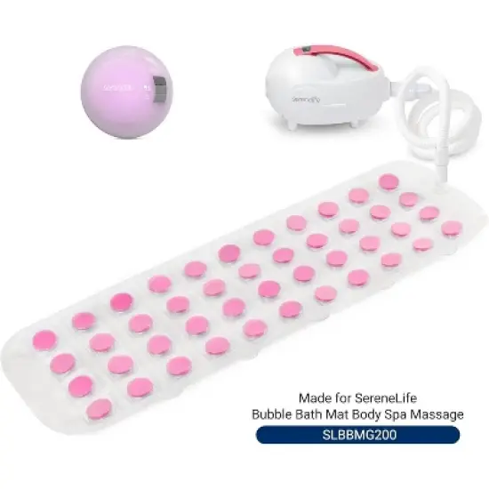 SereneLife Bubble Bath Air Pump Machine - Motorized, Adjustable Bubble Intensity for SLBBMG200 (Pink) image {2}