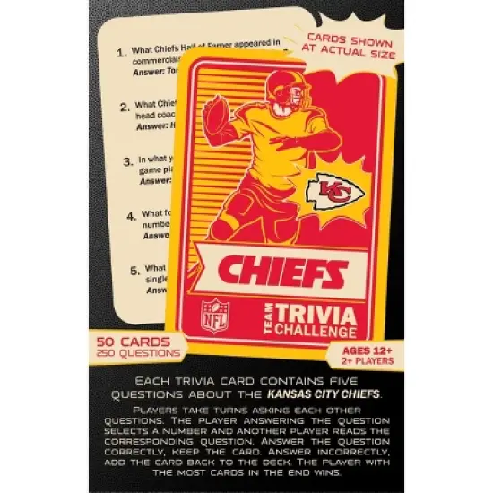 Masterpieces Game Day - NFL Kansas City Chiefs - Team Trivia Challenge, Officially Licensed image {3}