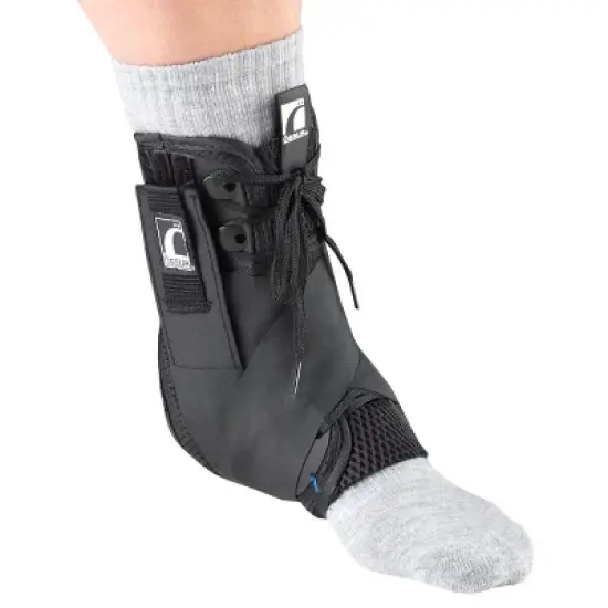 OTC Ankle Stabilizer, Exoskeleton Support, Heel Locking Straps, Black image {4}
