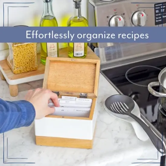 AuldHome Farmhouse Recipe Card Set; 100 Cards w/ 18 Dividers, Fits 4x6 Recipe Boxes, Double-Sided Modern Farmhouse Style image {4}