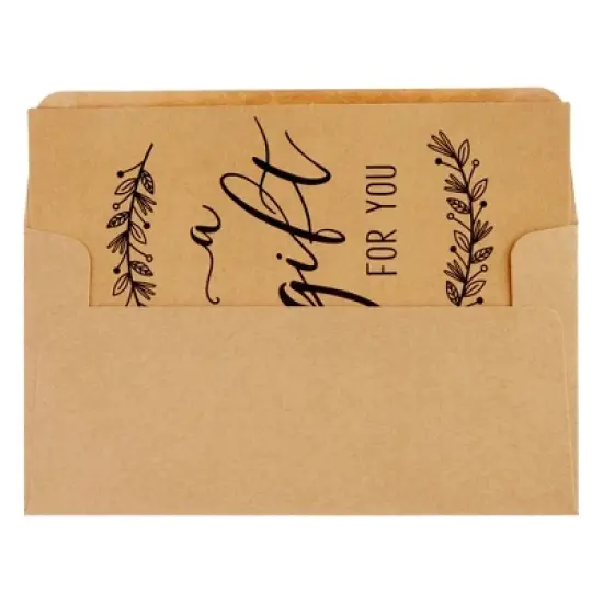 Pipilo Press 36 Pack Money Cards with Envelopes, A Gift for You Cards for Cash, Holiday's, Birthday's (Kraft Paper, 3.5 x 7.25 In) image {6}