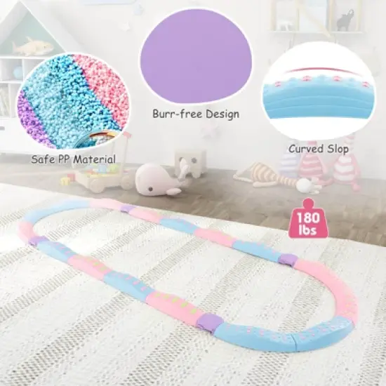 Costway Colored Balance Beams for Kids with Non-slip Textured Surface Bottom Pad image {6}