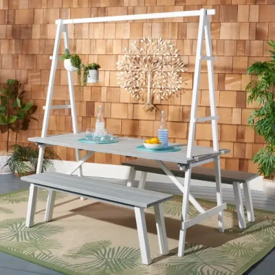 Willamy 3 Pc Dining Set - Outdoor - PAT6761 - Safavieh image {1}