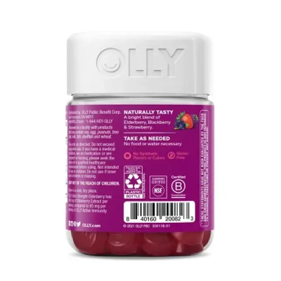 OLLY Extra Strength Immunity Gummies - Elderberry - 60ct image {4}