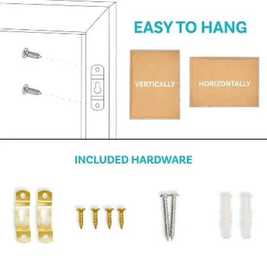 Sunnydaze Cork Bulletin Board with MDF Frame and Pushpins - 47.25" x 35.5" image {3}