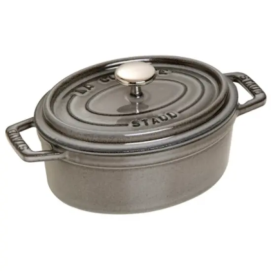 STAUB Cast Iron 1-qt Oval Cocotte image {2}