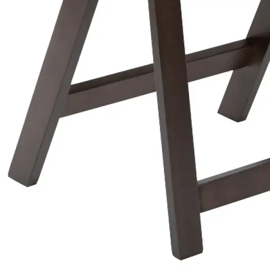 Emma and Oliver Chocolate Wood Folding Chair with Detachable Vinyl Padded Seat image {7}
