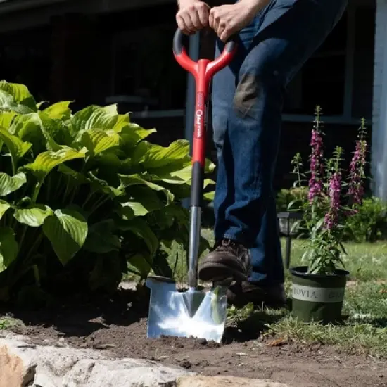 Radius Garden PRO Garden Stainless Steel Shovel, Red image {2}