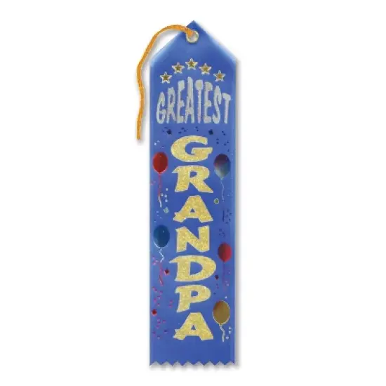 Greatest Grandpa Award Ribbon, 2" x 8", (6/Pkg) image {2}