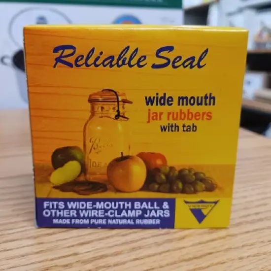 Old-Style Canning Jar Rubber Sealing Rings Regular Mouth With a Tab Box of 12 image {3}