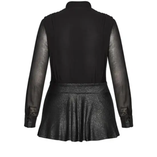 Women's Plus Size Night Sky Top - black | CITY CHIC image {4}