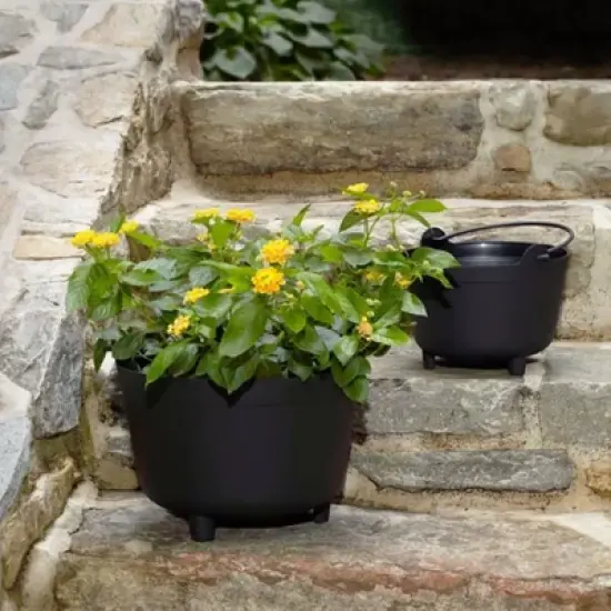 Novelty Antique-Inspired Kettle Plastic Indoor/Outdoor Planter image {7}