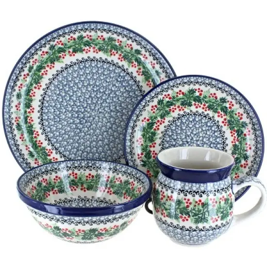 Blue Rose Polish Pottery Ceramika Artystyczna Dinnerware (16 PC) image {21}