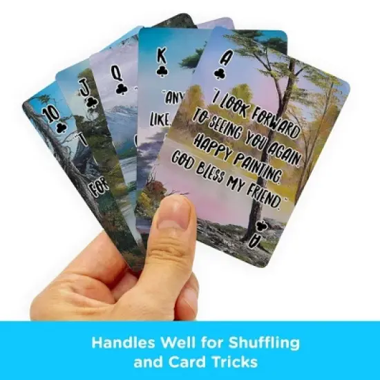 Aquarius Puzzles Bob Ross Quotes Multi-Image Playing Cards, Deck of 52 image {3}