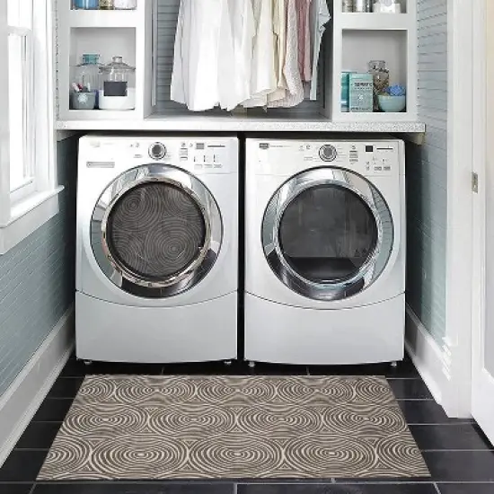 Solway Washable Outdoor Rug Ivory/Brown - Linon image {8}