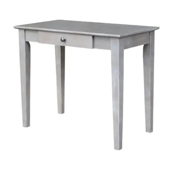Small Desk with Drawer and Chair Washed Gray/Taupe - International Concepts image {2}