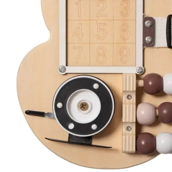 ShpilMaster Wooden Sensory Bear Shaped Learning Toddler Busy Board For Playroom, Nursery, Preschool, and Doctors' Office image {12}