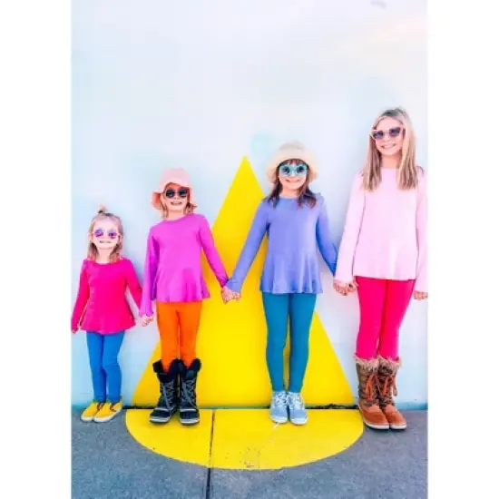 City Threads Girls 100% Cotton Leggings - USA-Made, Soft, Breathable & Sensory Friendly for Kids/Toddlers image {5}