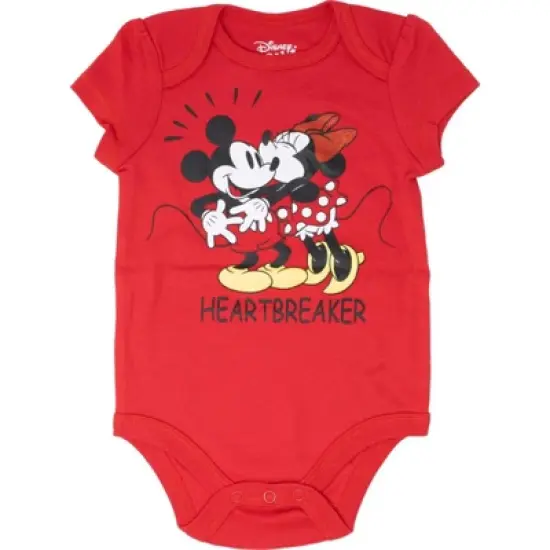 Disney Minnie Mouse Mickey Donald Duck Baby Girls 5 Pack Bodysuits Newborn to Infant image {2}