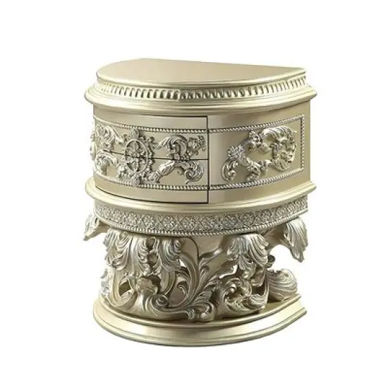 31" Vatican Nightstand Champagne Silver Finish - Acme Furniture image {1}