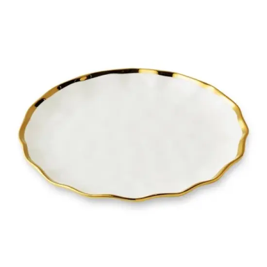 Certified International (Set of 4) 9" Regency Salad Plates Gold image {2}