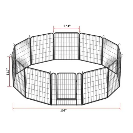 Metal Pet Playpen,Dog Pen Outdoor,Play Pen For Puppy,Rabbit Playpen,Chicken Wire Fence,Poultry Netting,Dog Corral Indoor-Cuddlewood image {4}