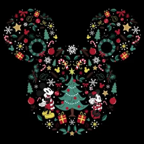 Men's Mickey & Friends Christmas Silhouette Sweatshirt image {1}