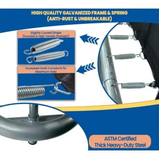 Moxie 8 x 12 FT Rectangular Outdoor Trampoline Set with Premium Safety Enclosure Gymnastics Rectangular Trampoline for Kids and Adults image {2}