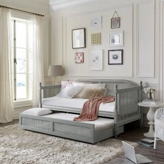 Twin Melanie Wood Cane Complete Daybed with Trundle - Hillsdale Furniture image {9}