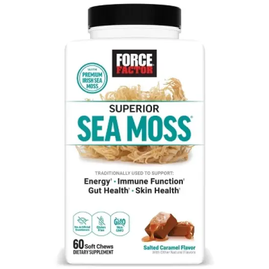 Force Factor Sea Moss Dietary Supplements Soft Chews - Salted Caramel - 60ct image {9}