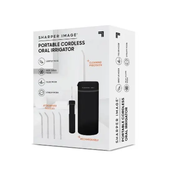 Sharper Image 500 Portable Cordless Oral Irrigator - Black image {3}
