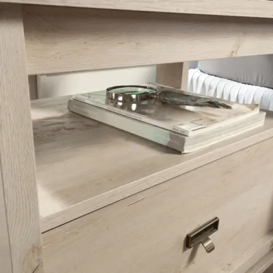 Trestle 1 Drawer Night Stand Chalked Chestnut - Sauder image {2}