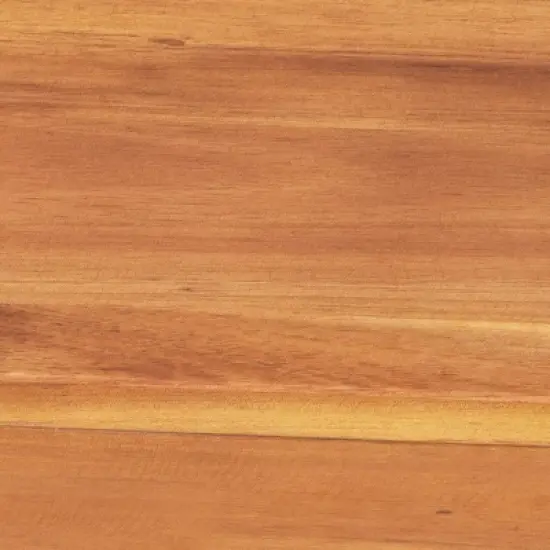 Emma and Oliver Rustic Natural Acacia Wood Bench with Seating for Two, Flared Wooden Legs and Slatted Surface for Indoor and Outdoor Use image {2}