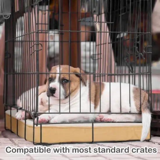 PureWags Orthopedic Dog Bed, Reversible Egg Crate Foam Pet Bed with Removable Washable Cover for Small, Medium and Large Dogs, Yellow image {8}