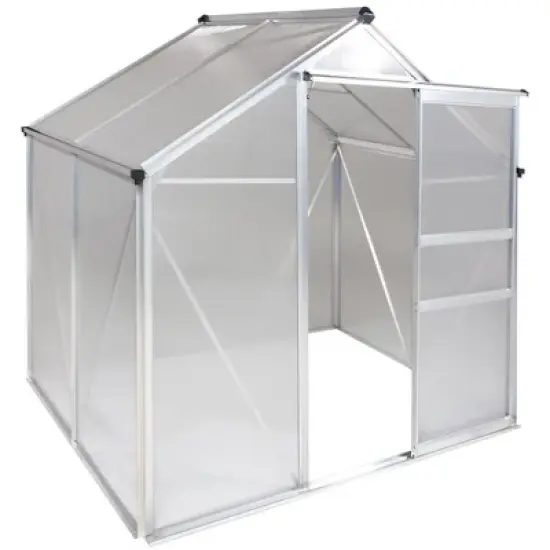 Machrus Ogrow 4 x 6 FT Walk-In Aluminium Greenhouse with Sliding Door and Adjustable Roof Vent image {7}