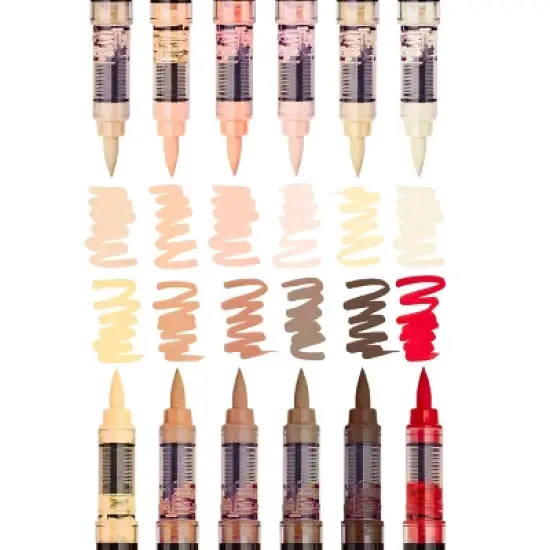 KINGART PRO Acrylic Paint Brush Pens 12 Portrait Colors image {2}