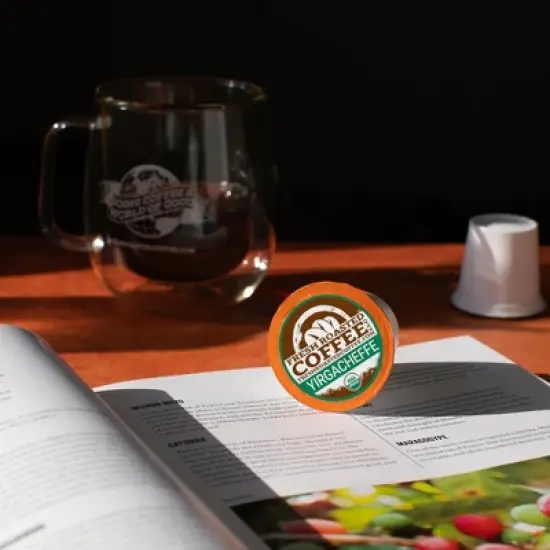 Fresh Roasted Coffee - 48 CT Organic Ethiopian Yirgacheffe Medium Roast Single Serve Pods image {3}