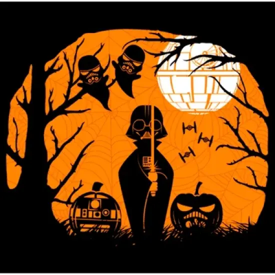 Boy's Star Wars Halloween Darth Vader Stormtroopers Spooky T-Shirt image {1}